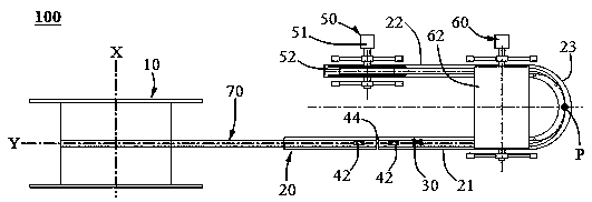 Handrail automatic length measuring and cutting production line