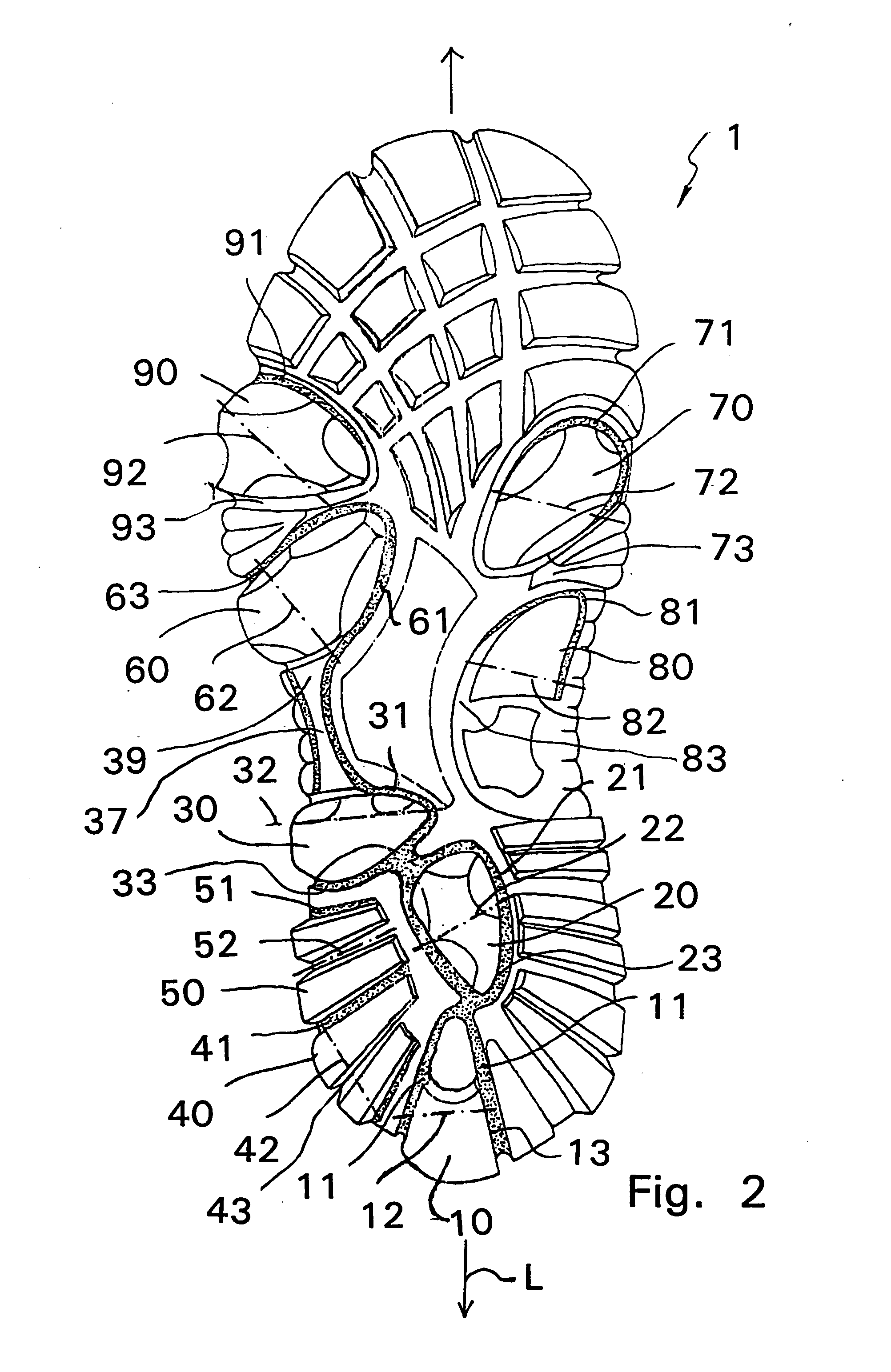 Shoe sole with foot guidance