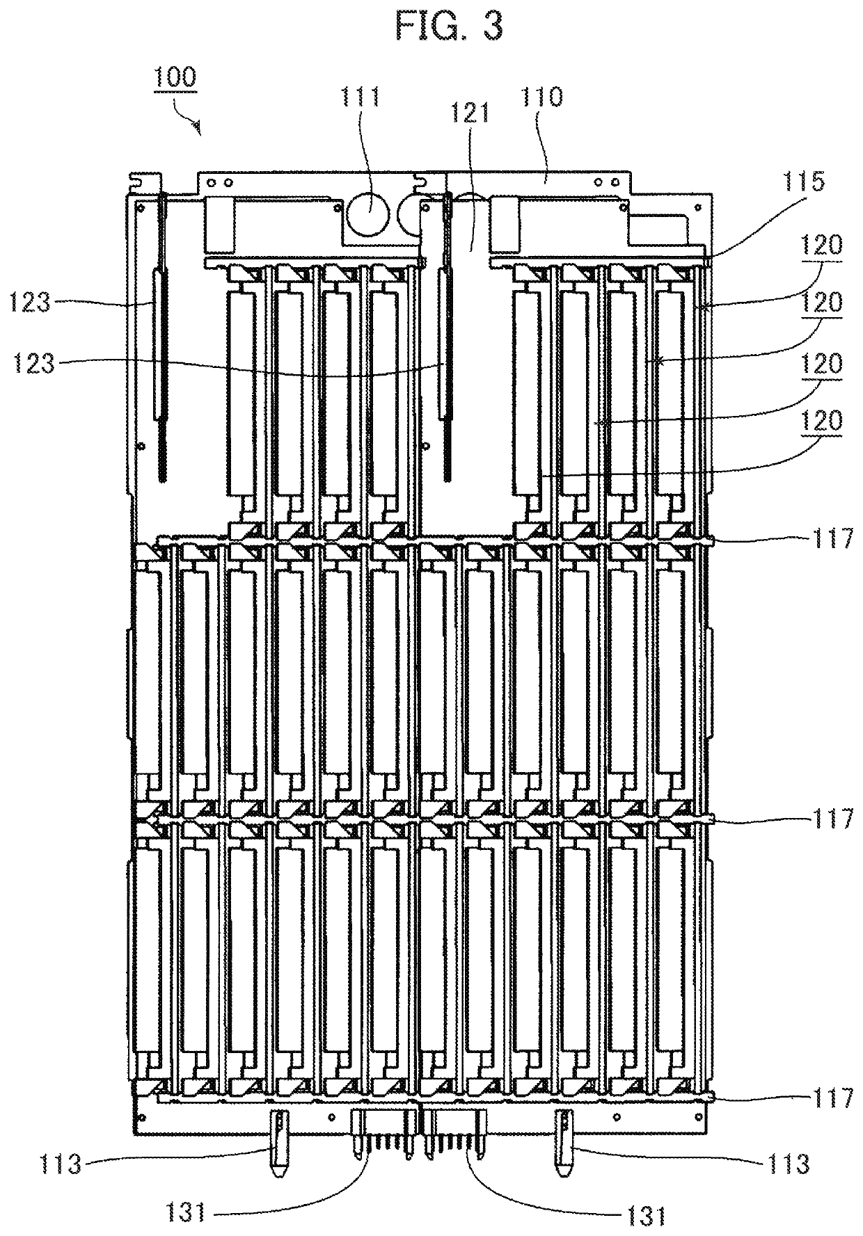 Electronic device for liquid immersion cooling, power supply unit, and cooling system