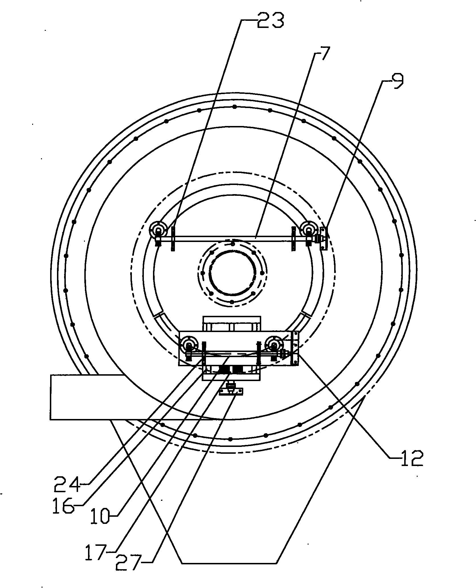 Slag discharging device and pulverized coal burner using same