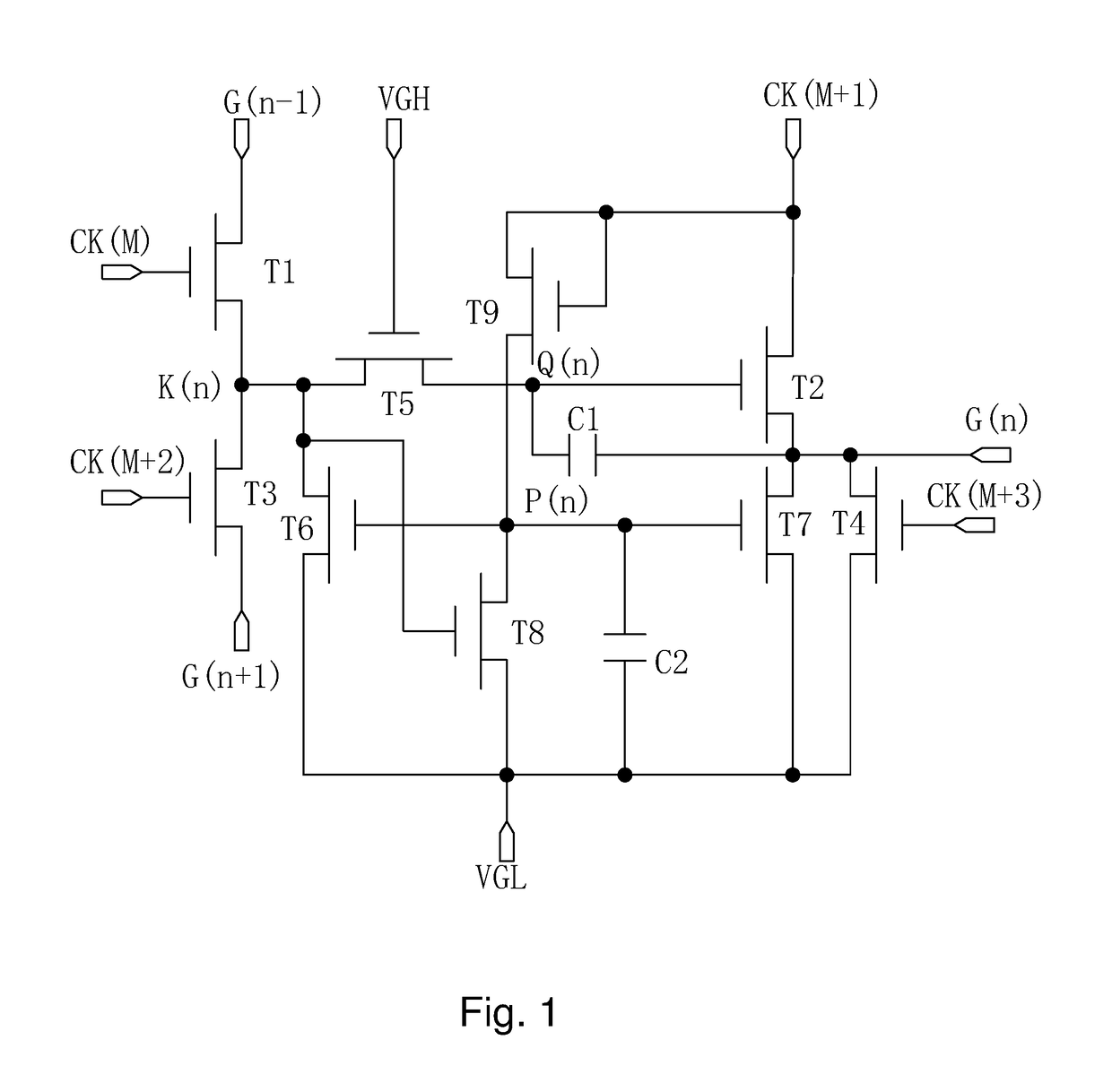 Goa circuit for ltps-tft