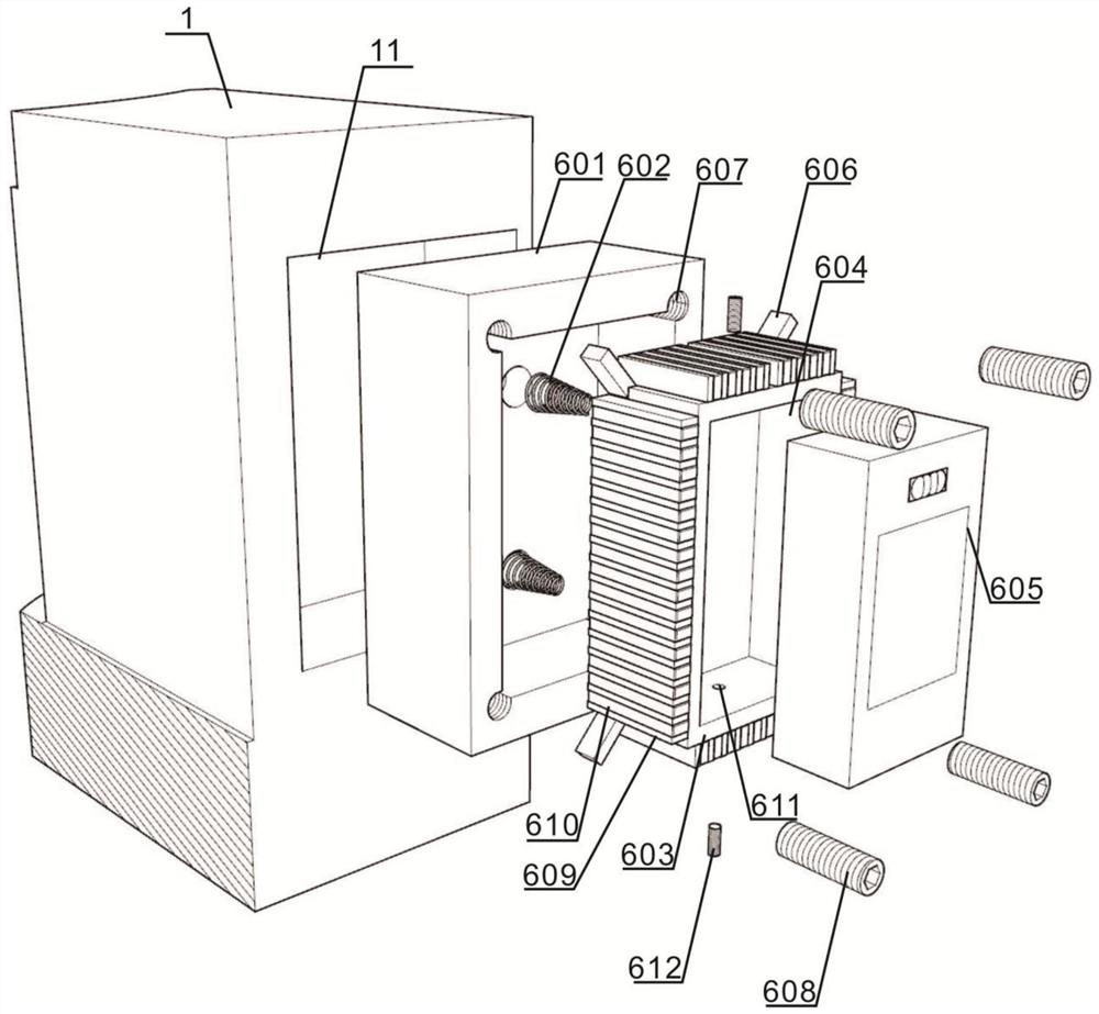 A large-scale isolator with hidden resistance