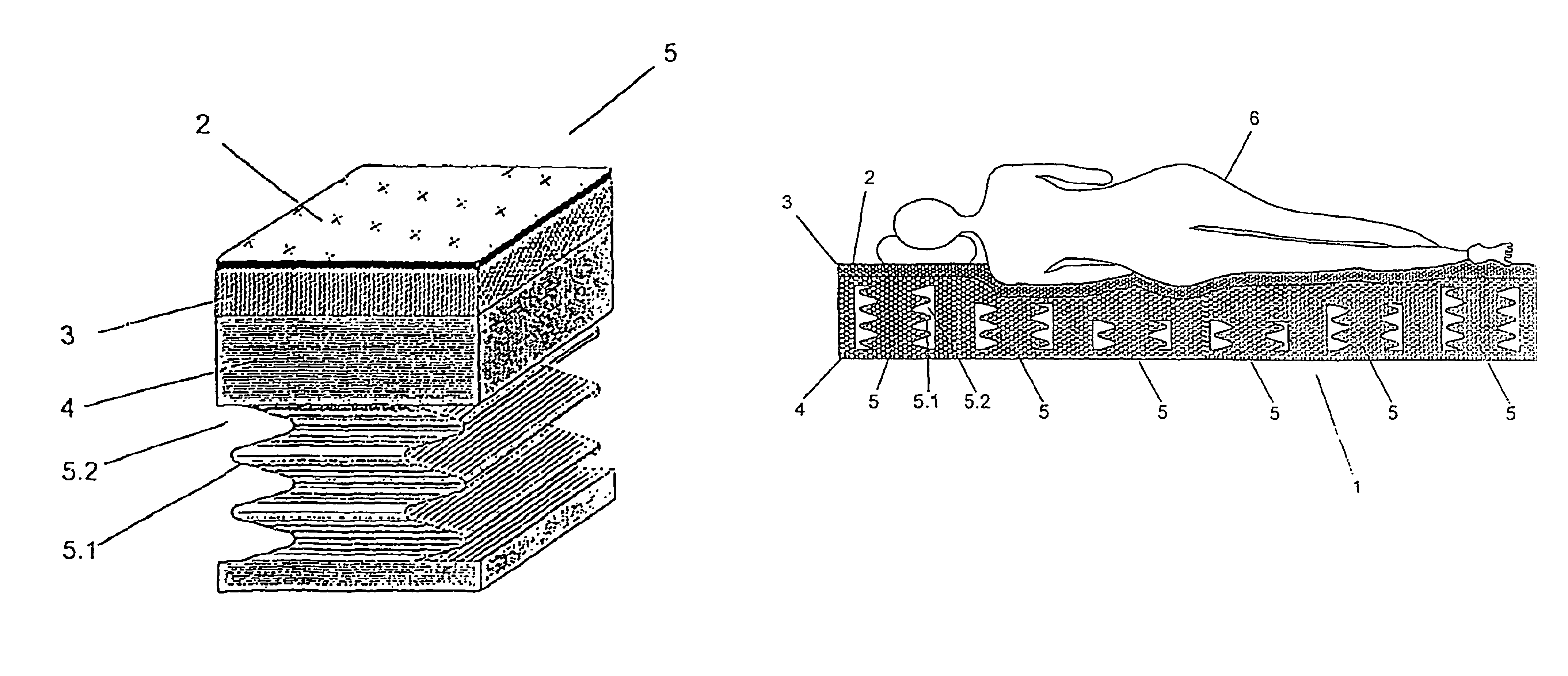 Foam spring mattress