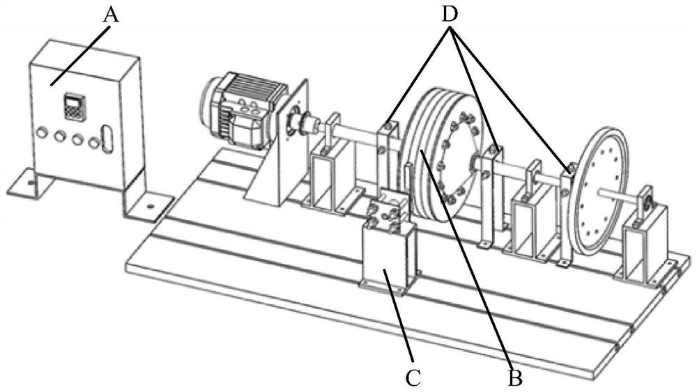 Rubbing experiment table for multi-disc bolt connection rotor and testing method thereof