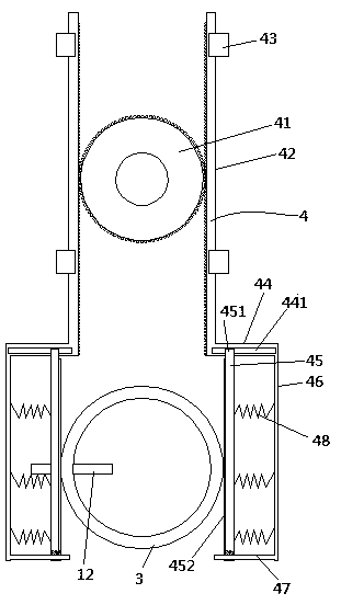 Simultaneous measurement of the levelness of the end surface of the circular pipe at both ends of the rubbing detection device and detection method