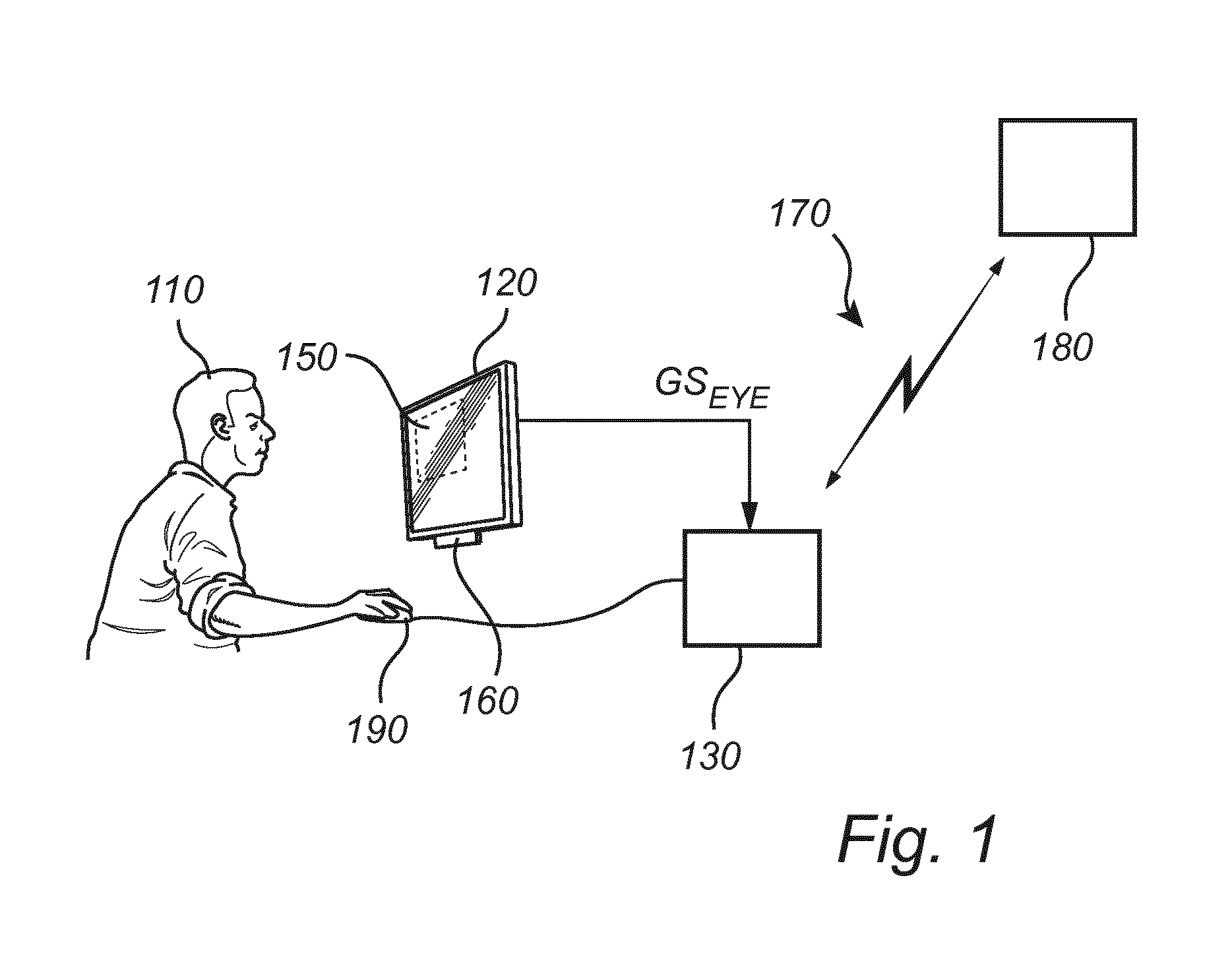 Method and system for user initiated query searches based on gaze data