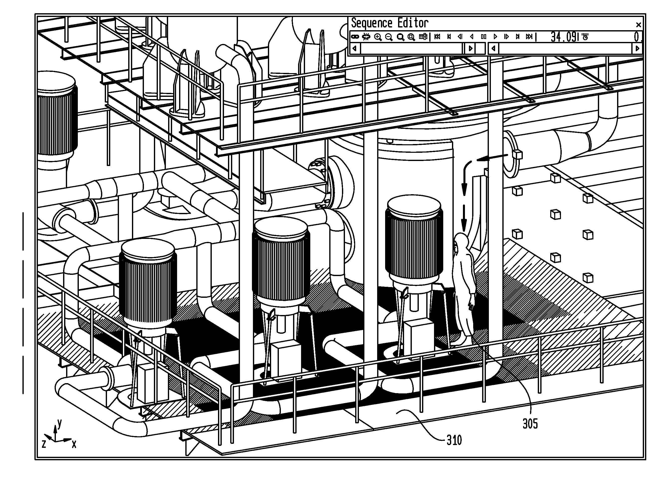 Three-dimensional human-work planning in hazardous environments with continuous feedback