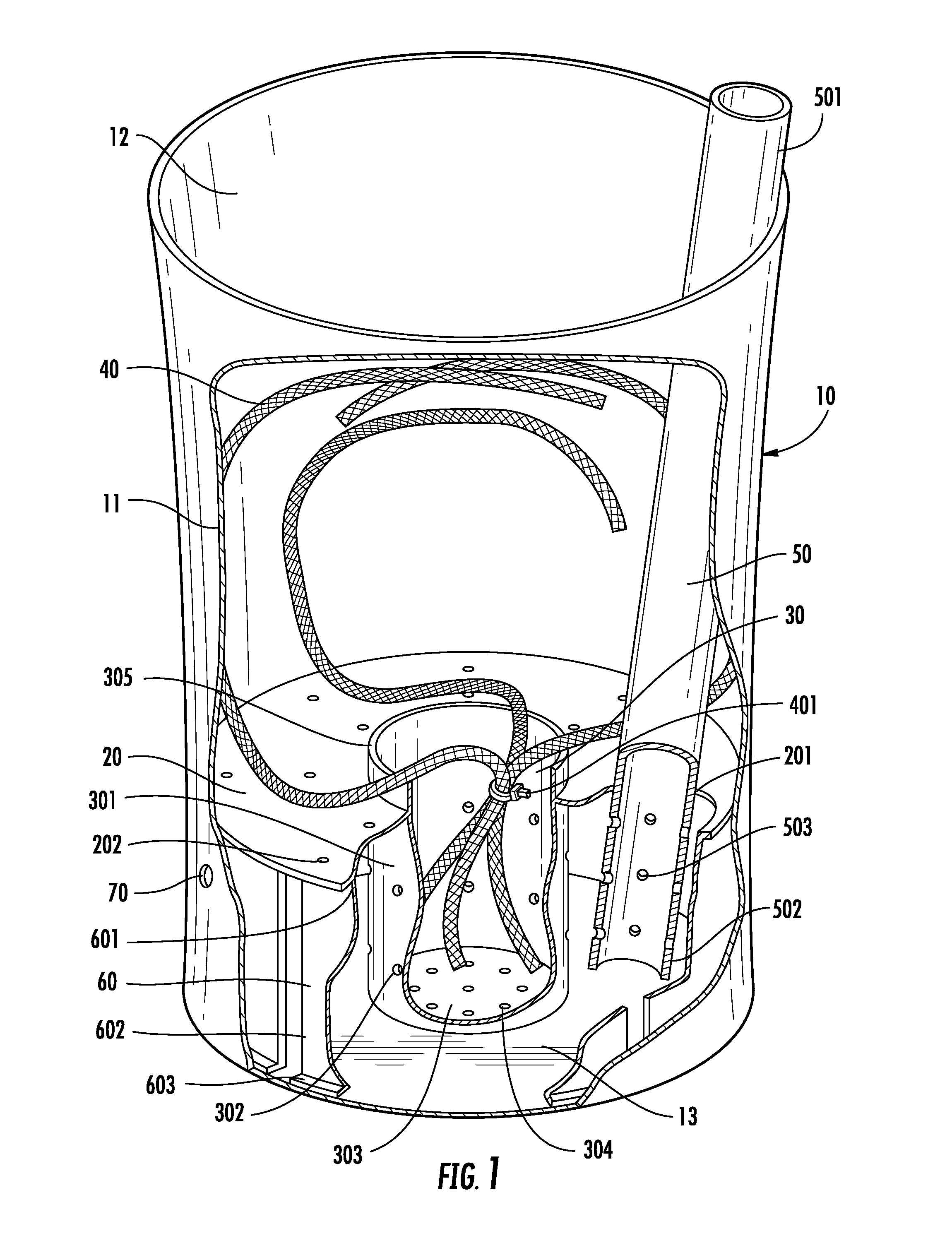 Insertable plant watering device and reservoir with inlet pipe