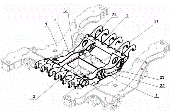 Trailer bogie framework for standard EMU (Electric Multiple Units)