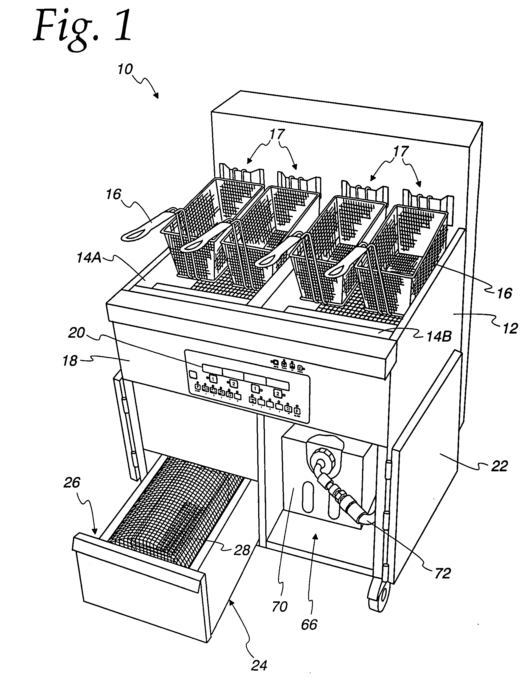 Automated fryer filtration device and method