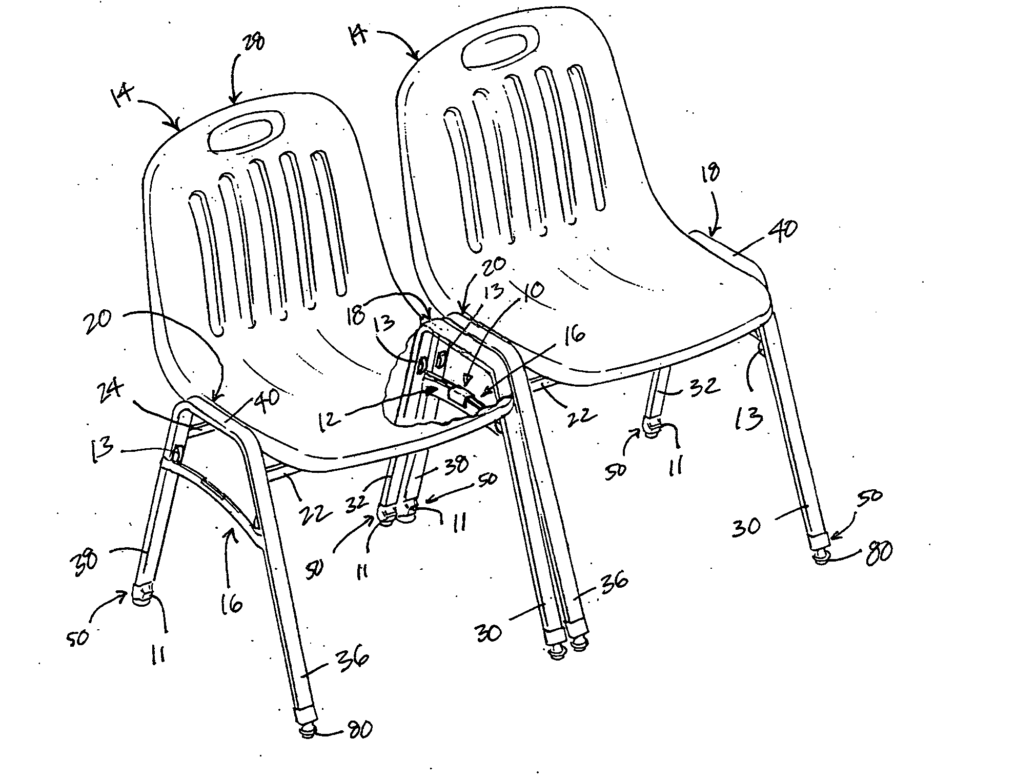 Chair stacker apparatus