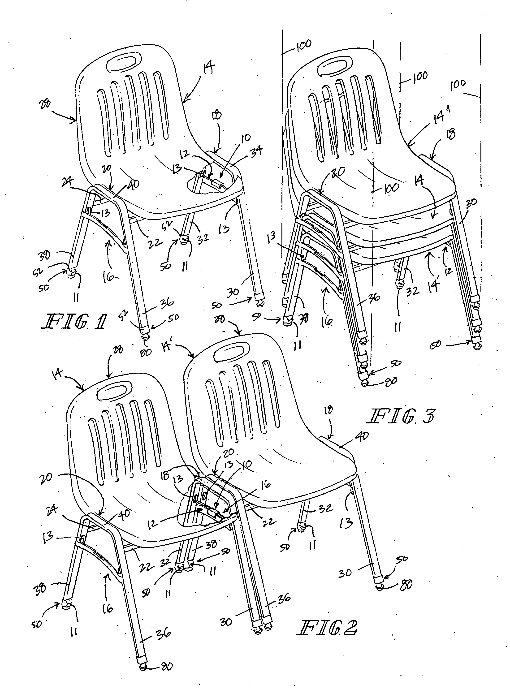 Chair stacker apparatus