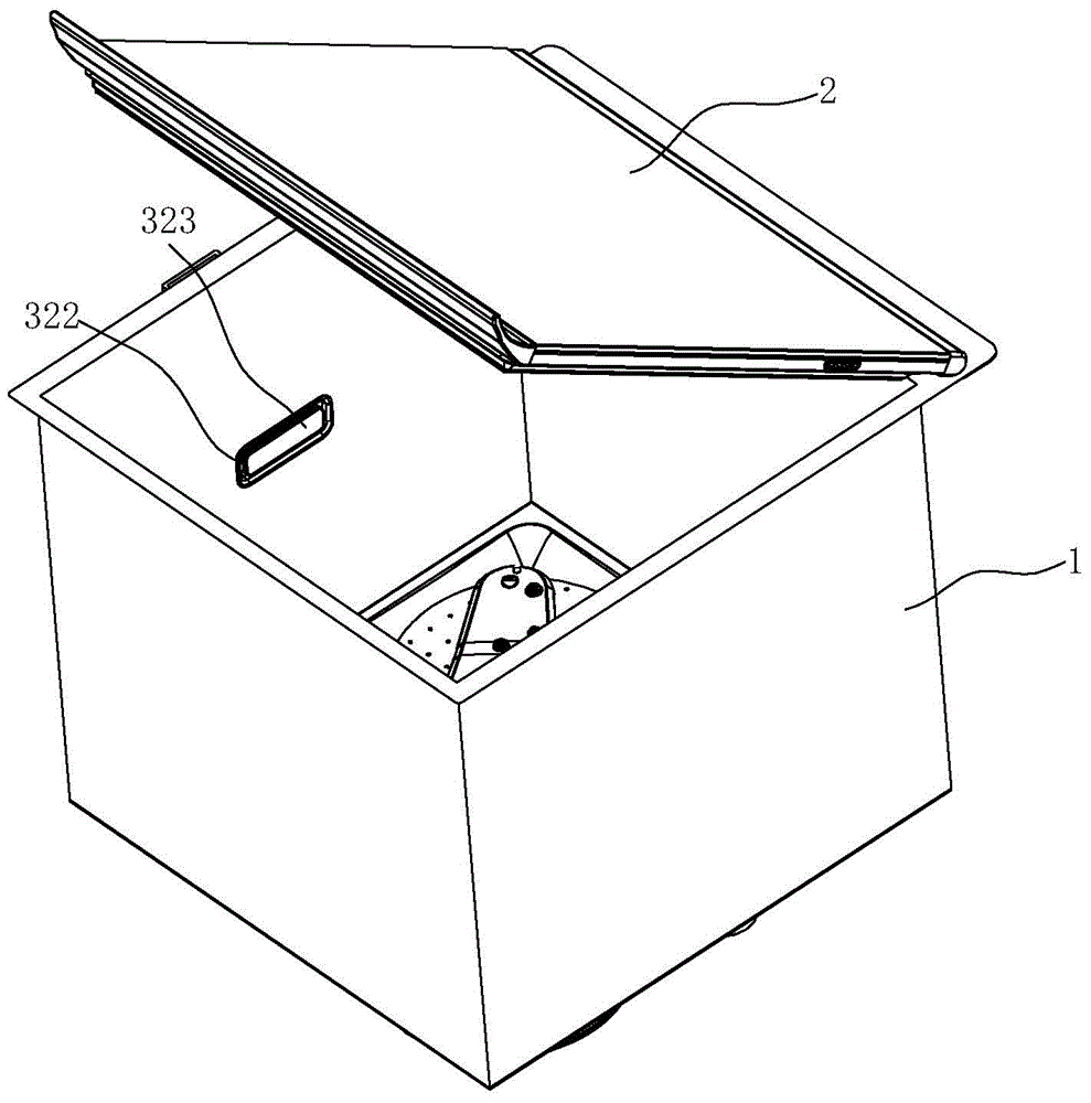 Ventilated condensing device of water tank type cleaning machine