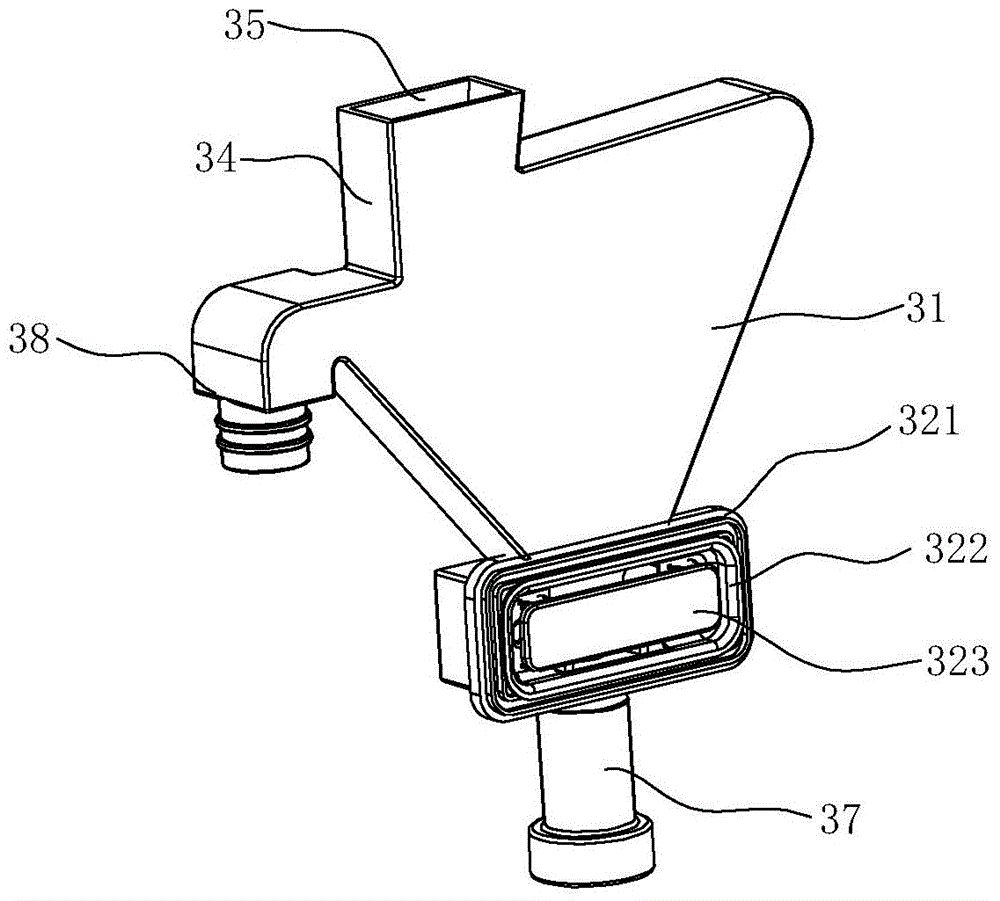 Ventilated condensing device of water tank type cleaning machine