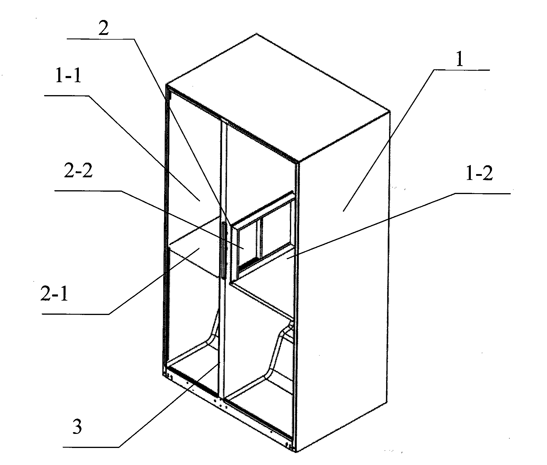 Double-door refrigerator