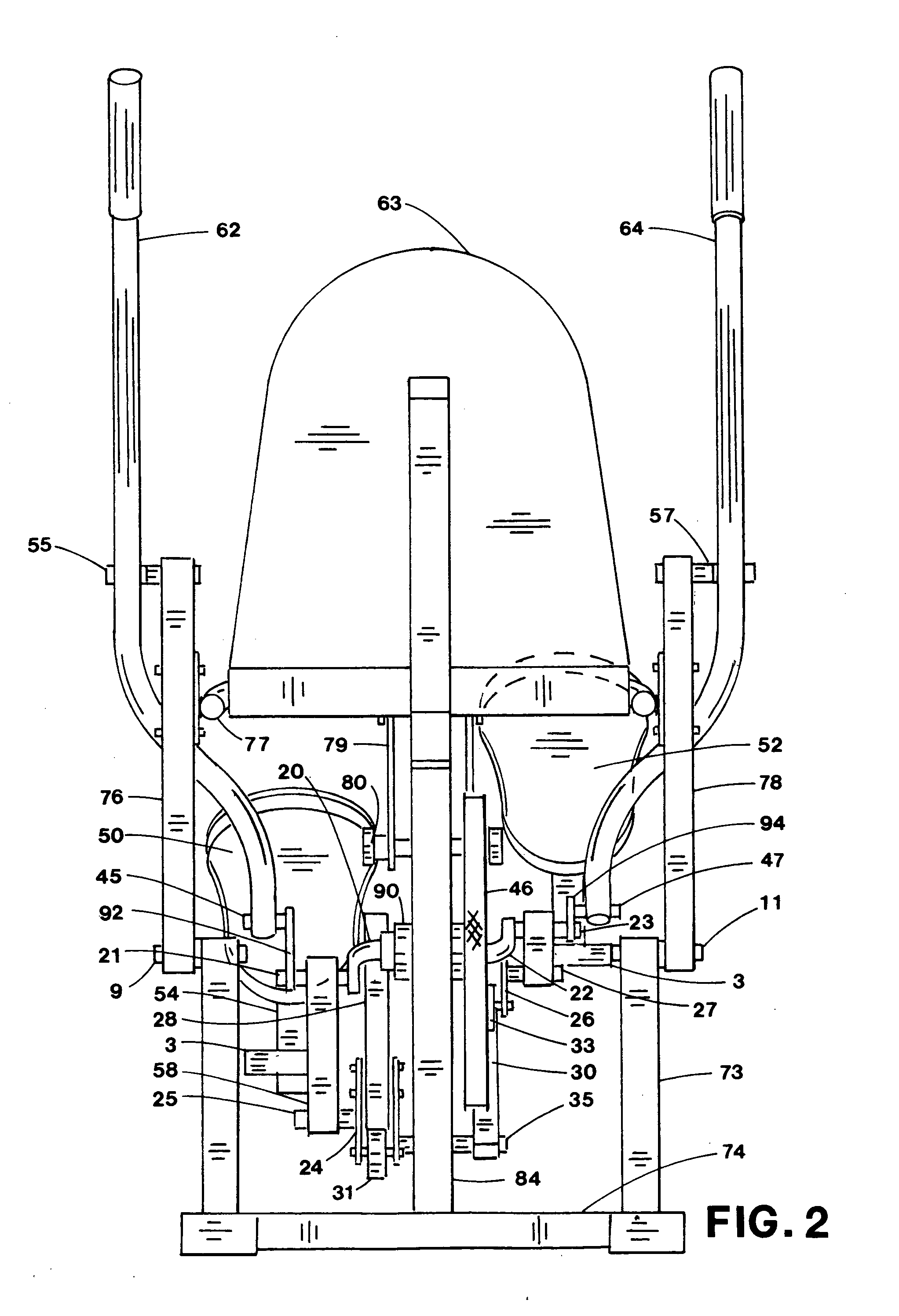 Recumbent elliptical exercise apparatus