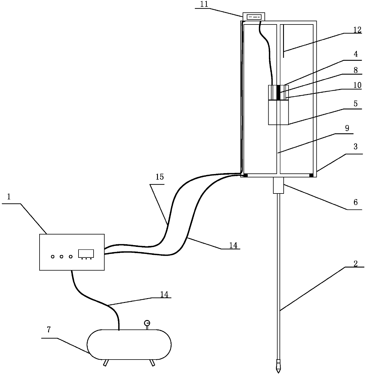 Pneumatic type lightweight dynamic sounding device