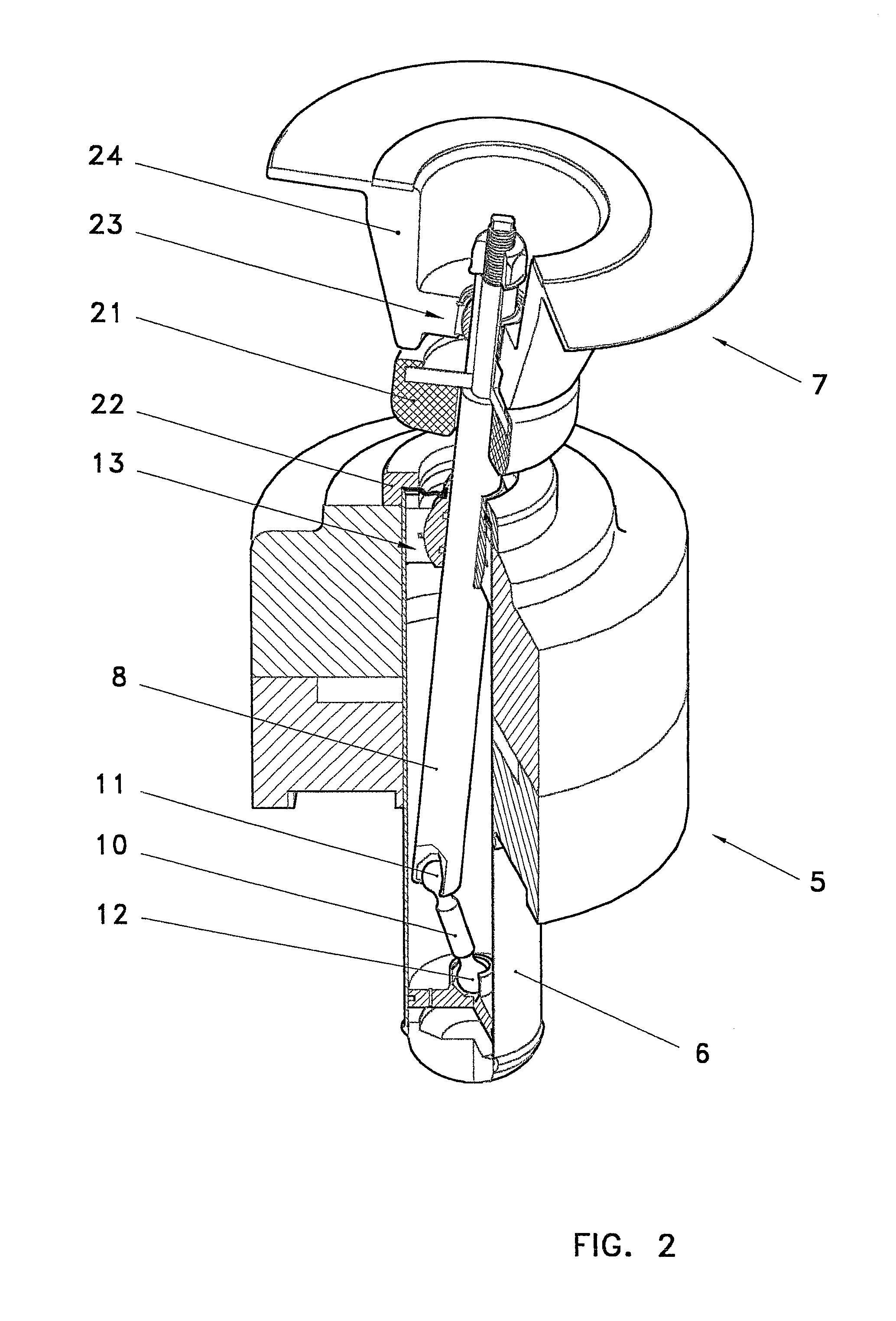 Pneumatic spring vibration damper assembly unit