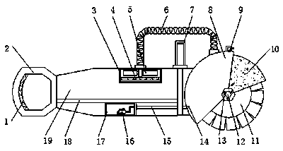 Grooving machine with blades easy to replace