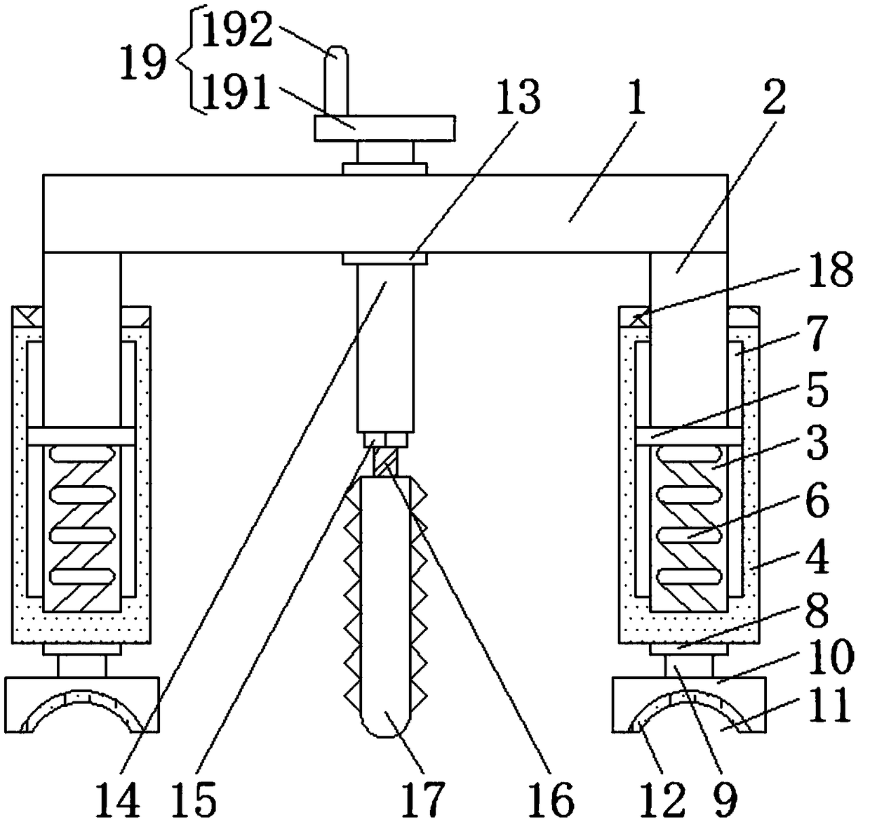 Orthopedic nail taking device convenient for taking out broken nails