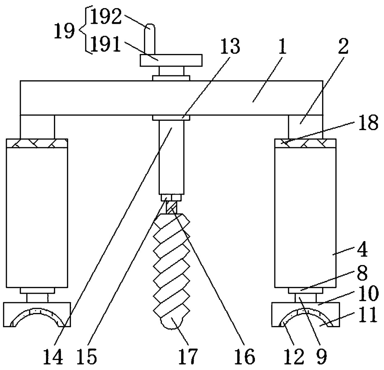 Orthopedic nail taking device convenient for taking out broken nails