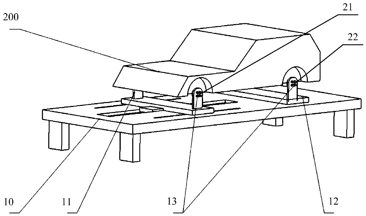 Vehicle mass center measurement tool and measurement method