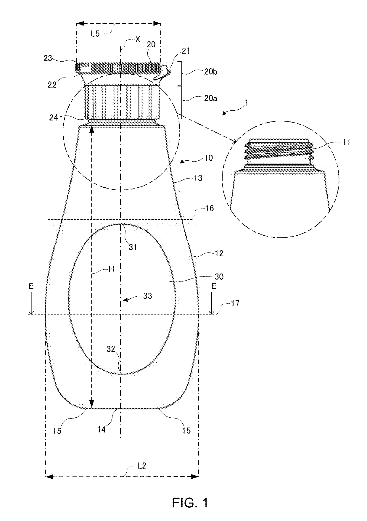 Liquid condiment container, and liquid condiment packaged in container