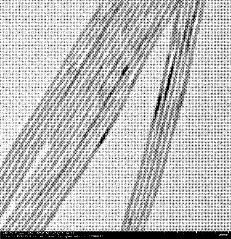 Rare earth doped hydroxyfluorapatite monocrystal nanometer wire and preparation method thereof