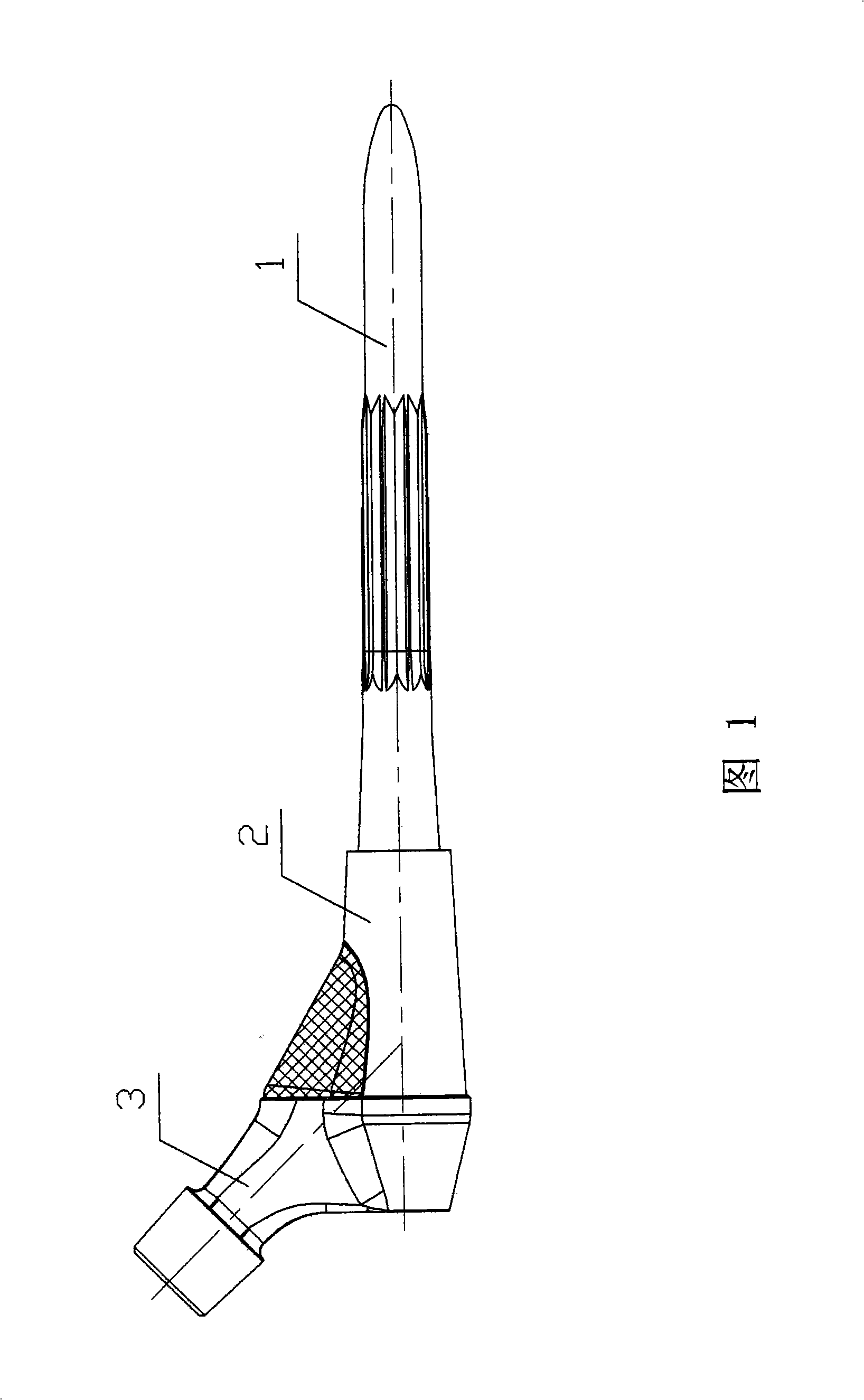 Metal hip joint combined handle