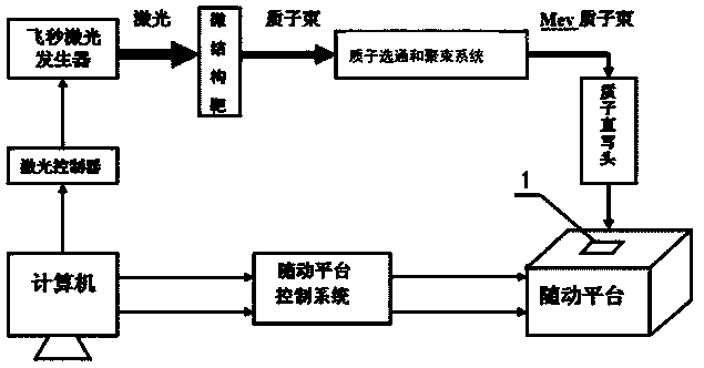 Femtosecond laser proton direct-writing system