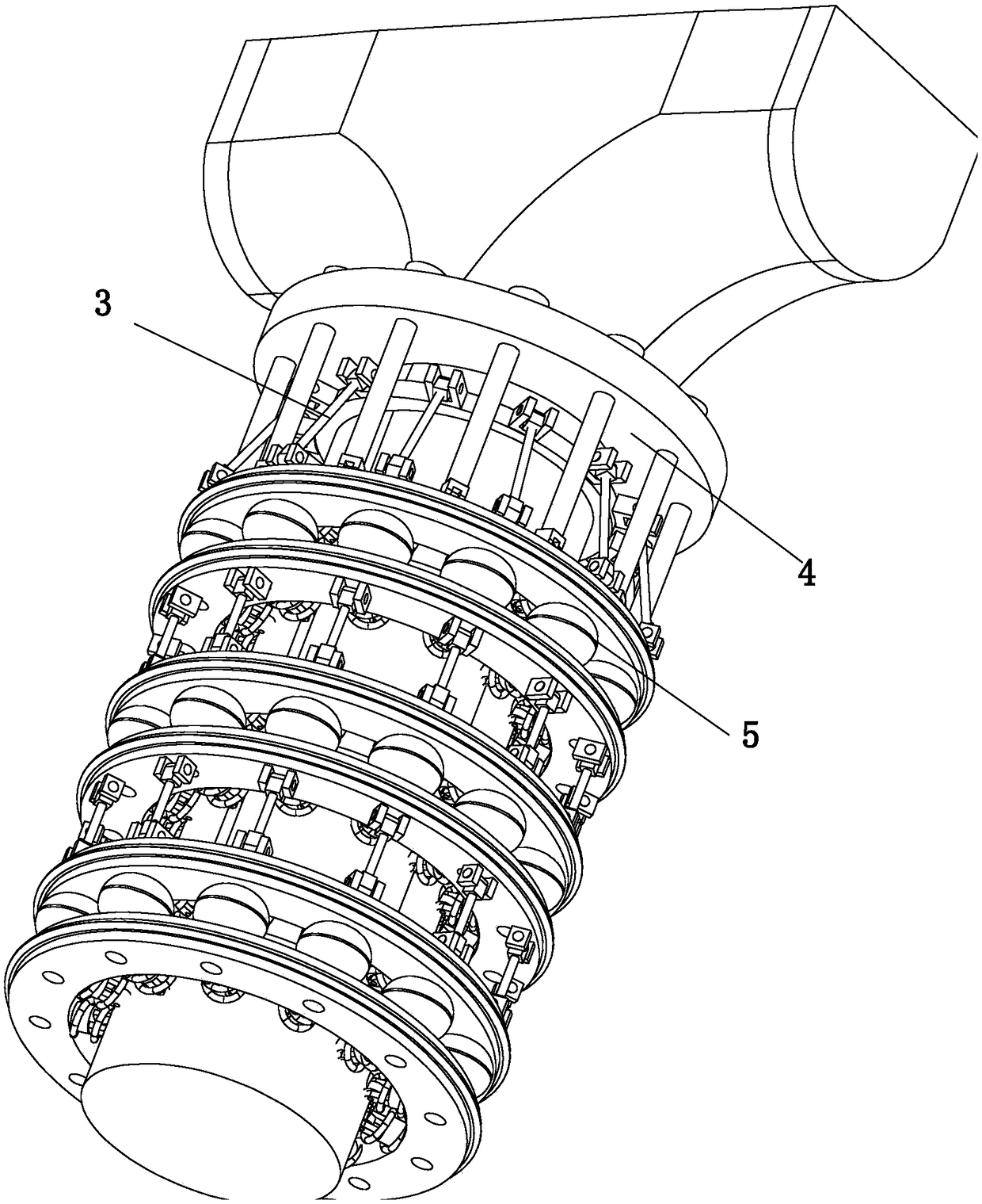 Anti-collision device with force discharging function for bridge pier