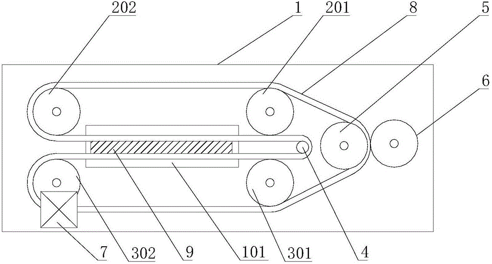 Track type water removal method for rubber assembly of tire