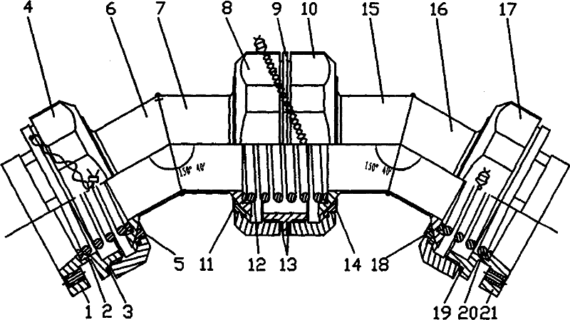 High-temperature pipeline vibration isolator on plane