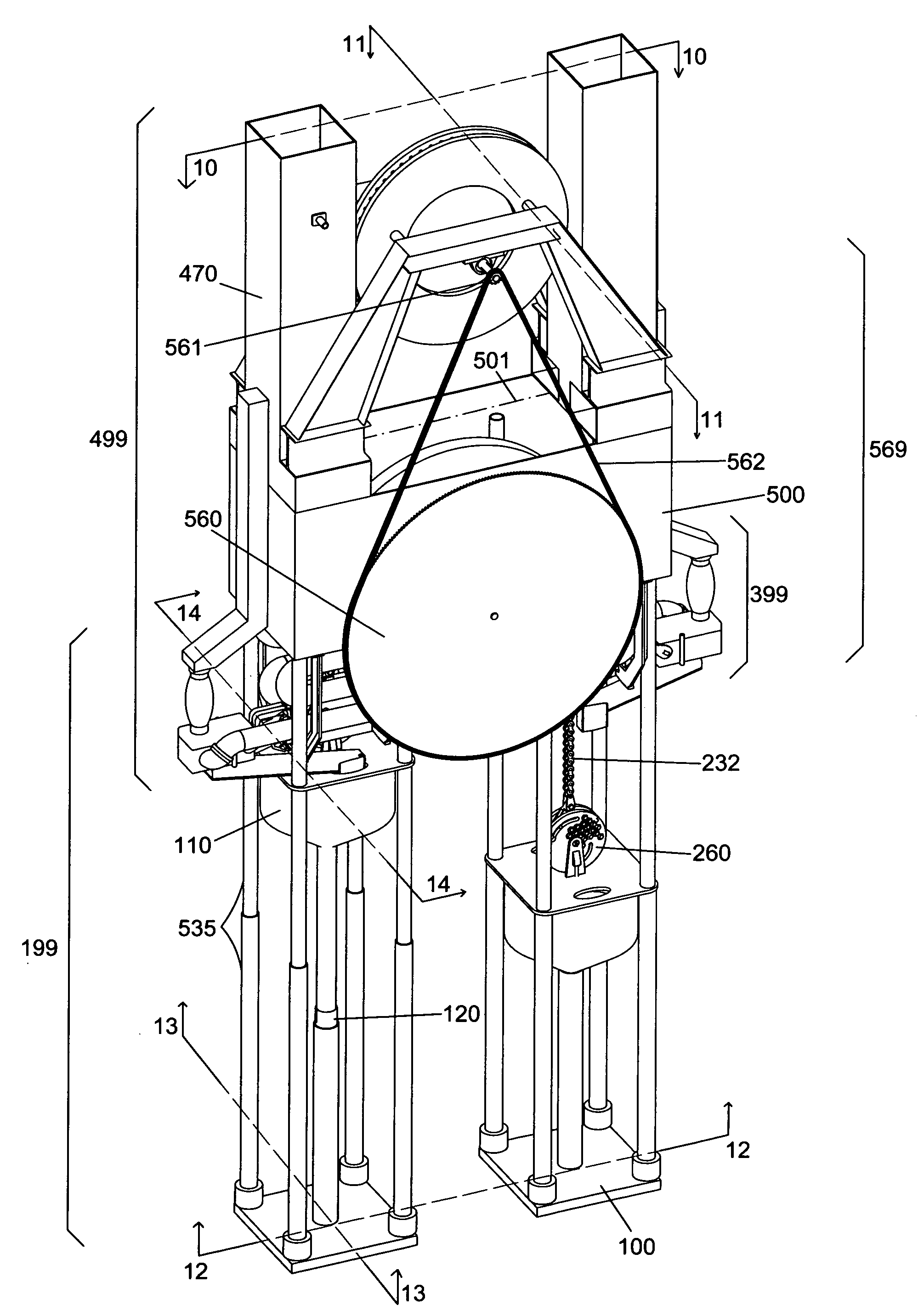 Hydraulic gravity harvester