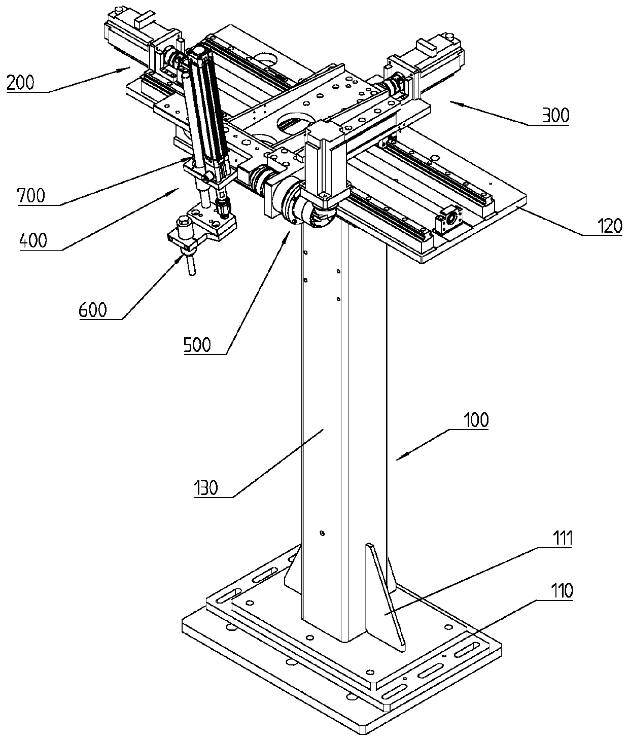 Flexible engine oil filling mechanism of engine assembly line