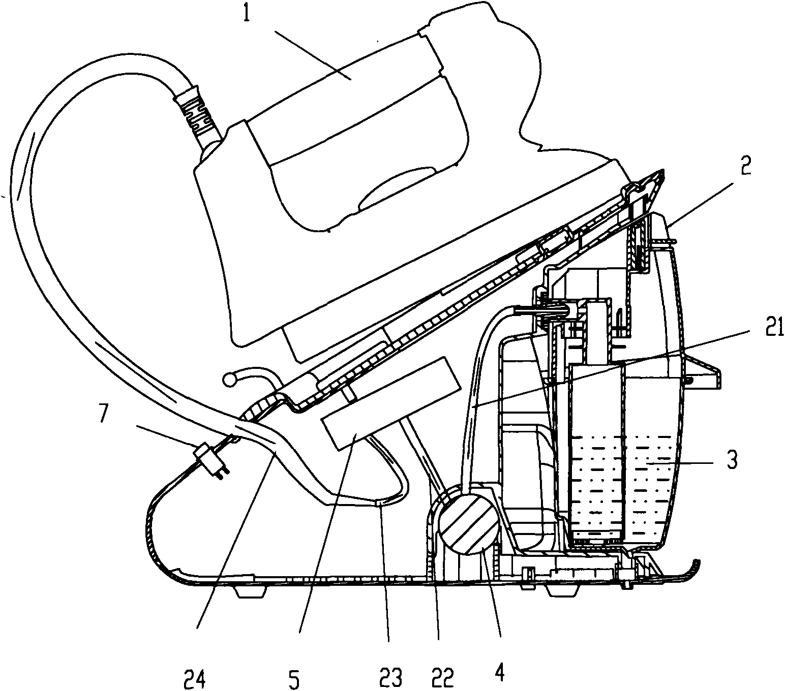 Steam station capable of removing calcium scale