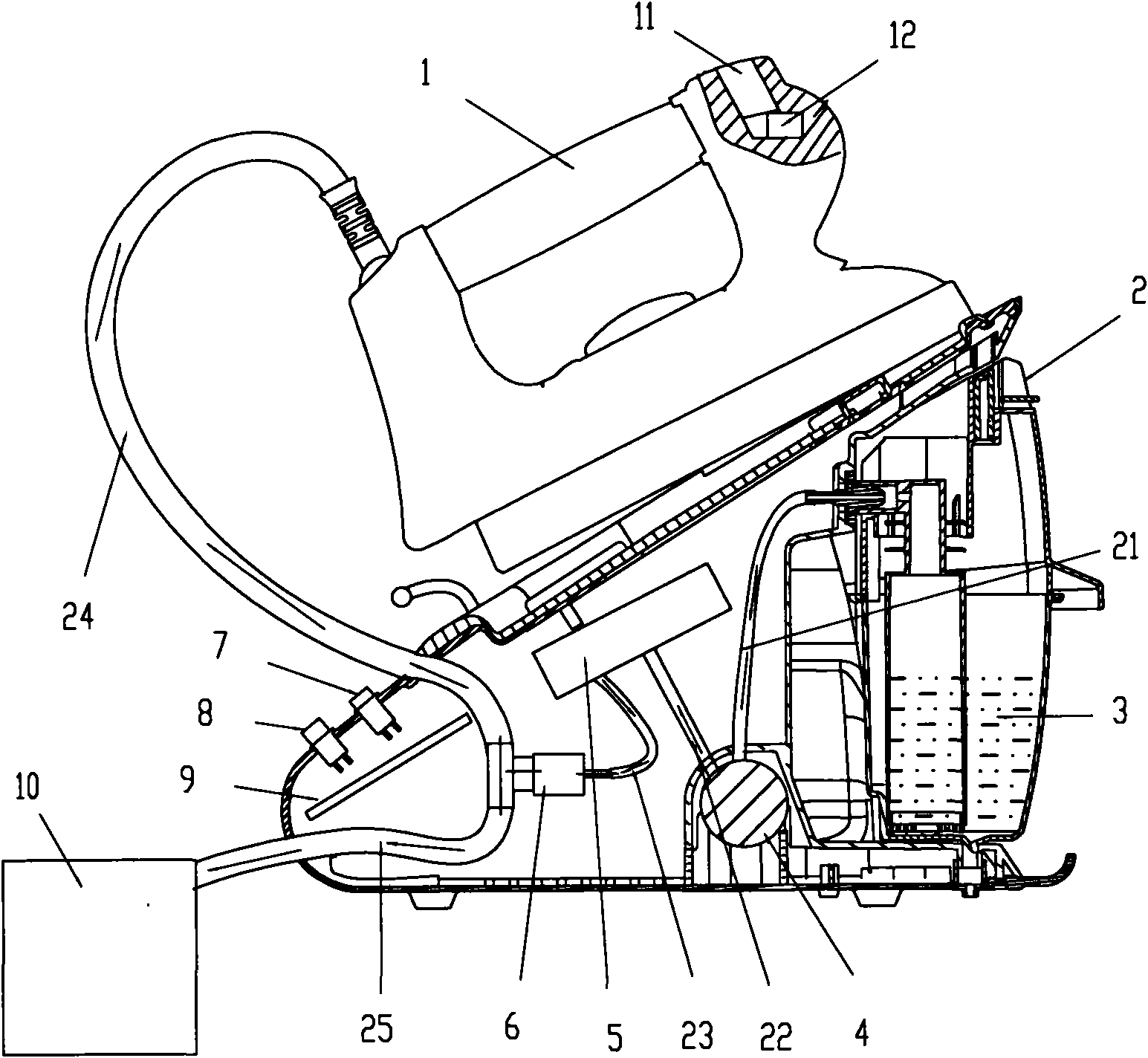 Steam station capable of removing calcium scale