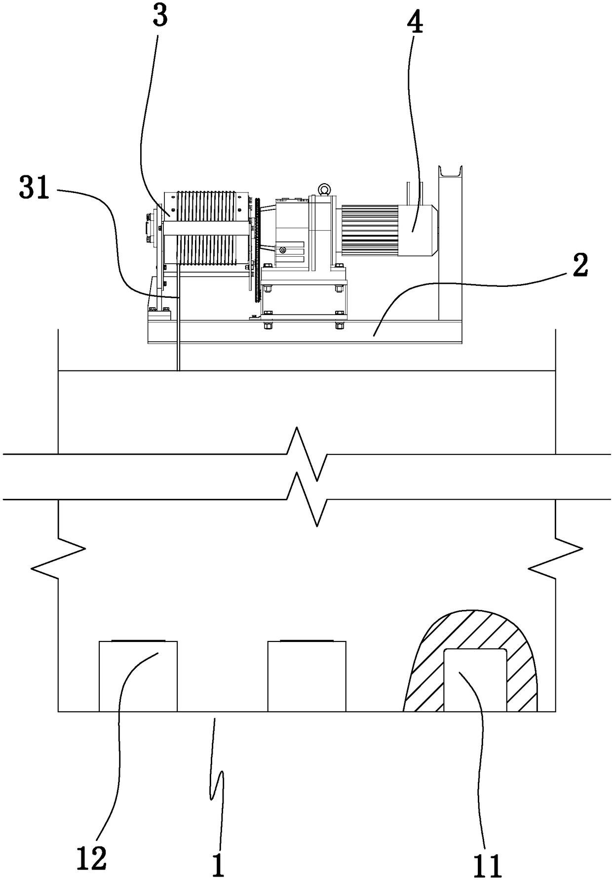 Fireproof curtain structure