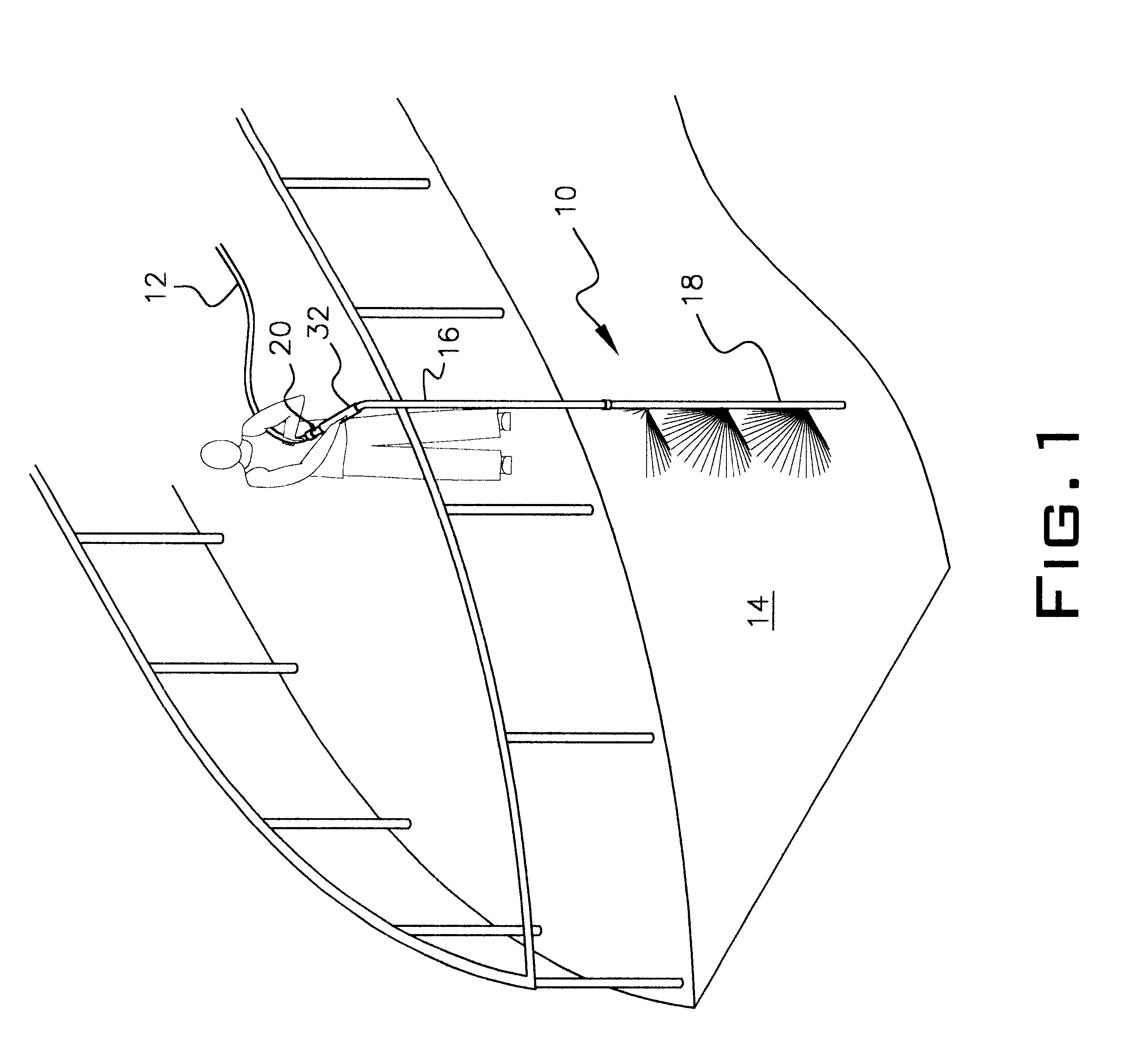 Spray wand for cleaning boat hulls