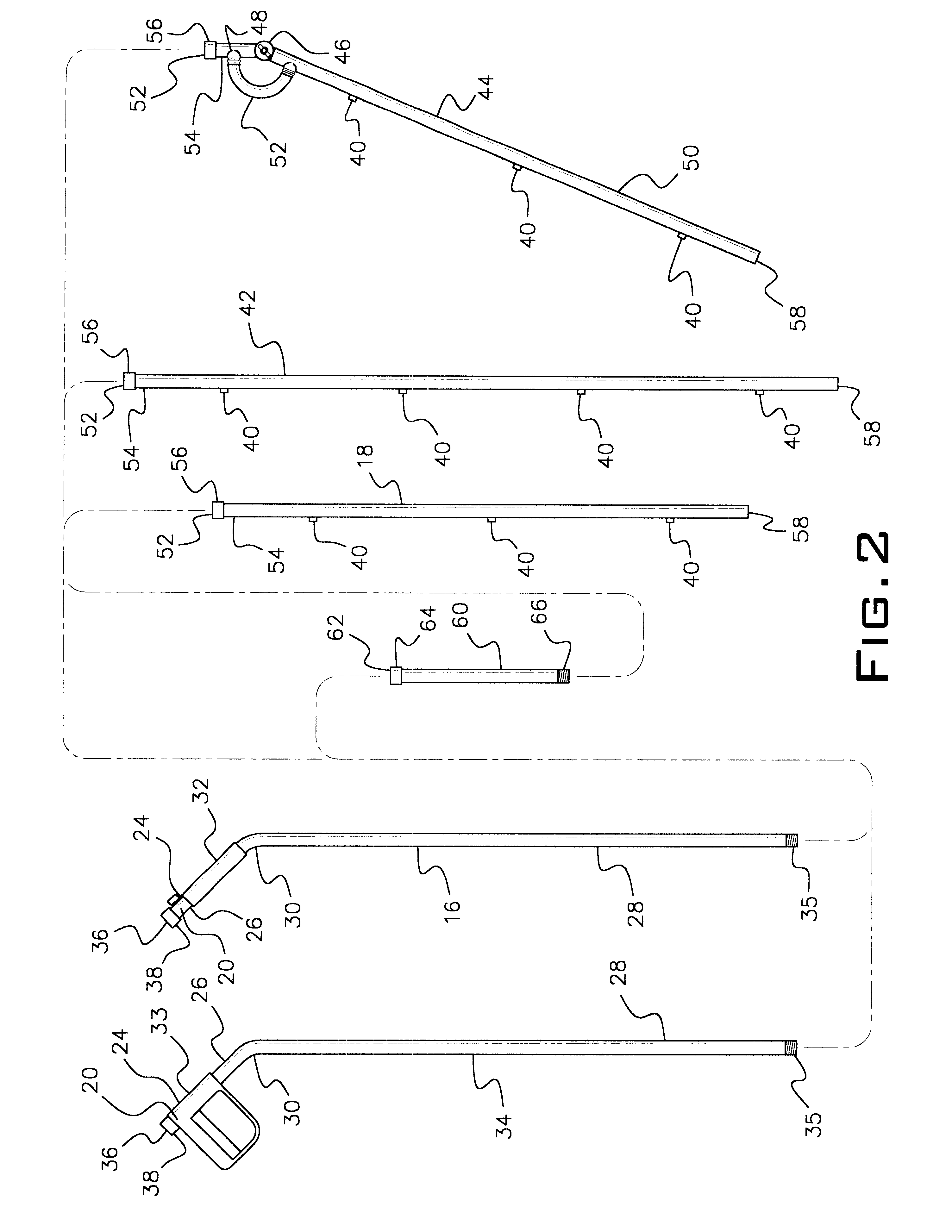 Spray wand for cleaning boat hulls