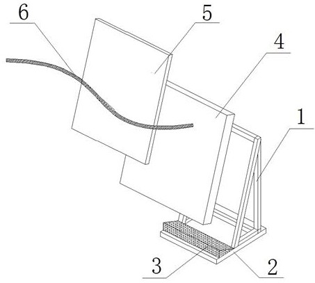 Long-distance transportation device for carrier plate glass and packaging method for reducing damage of long-distance transportation device