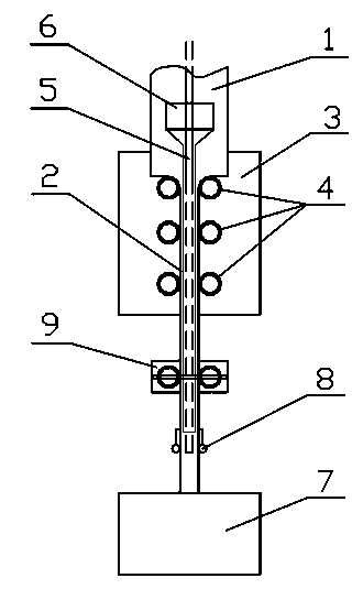 Method for preparing six-core MgB2 superconducting wire by magnesium diffusion method