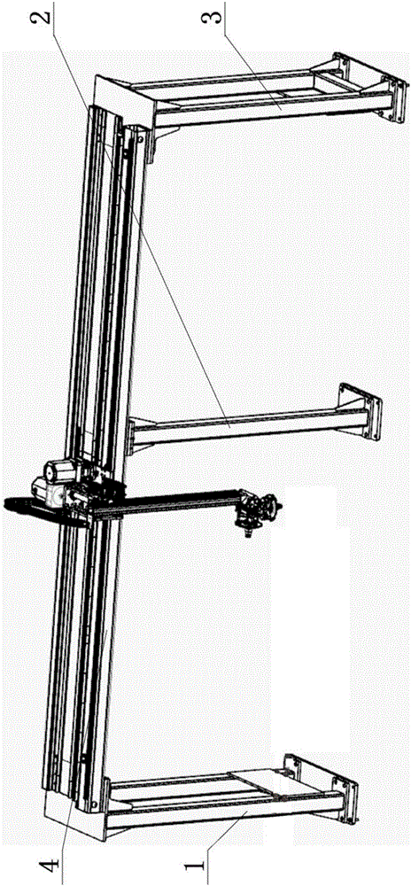 Truss type three-freedom-degree double-pneumatic-gripper grabbing device