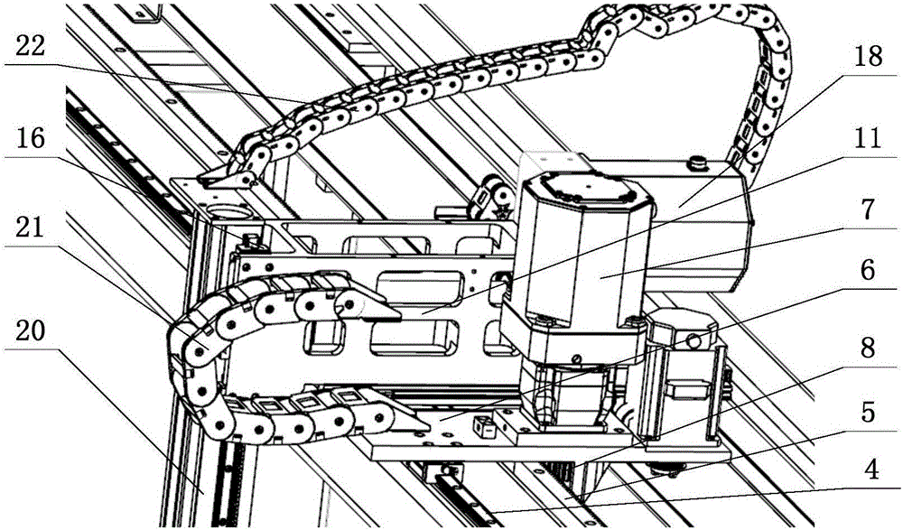 Truss type three-freedom-degree double-pneumatic-gripper grabbing device