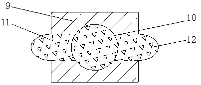 Road structure of structure-containing road section and construction method of road structure