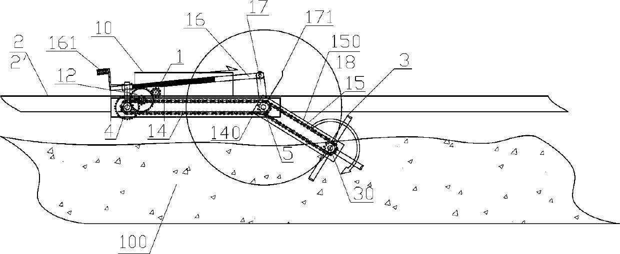 Automatic livestock manure rake turnover machine