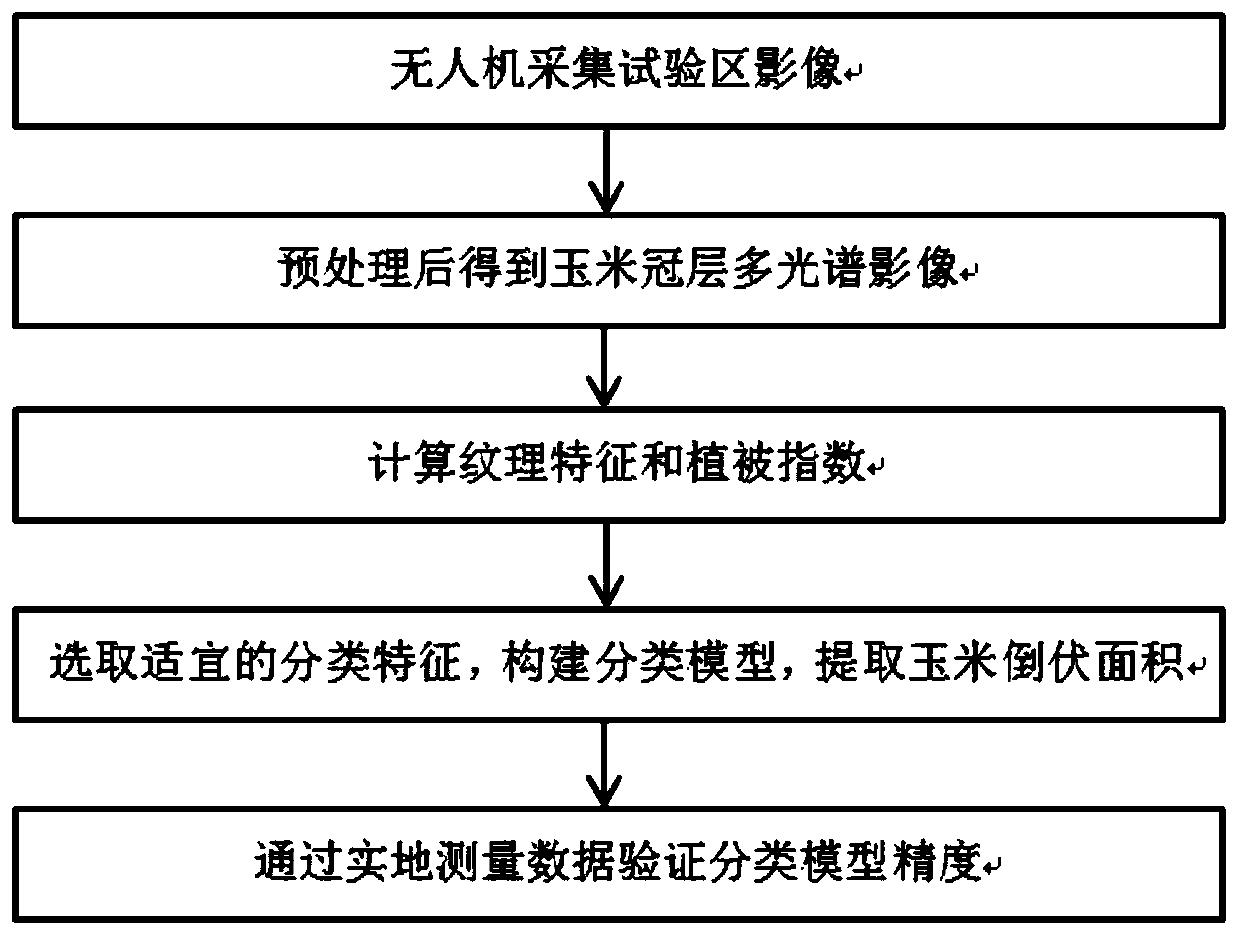 Corn lodging area extraction system and method based on maximum likelihood method