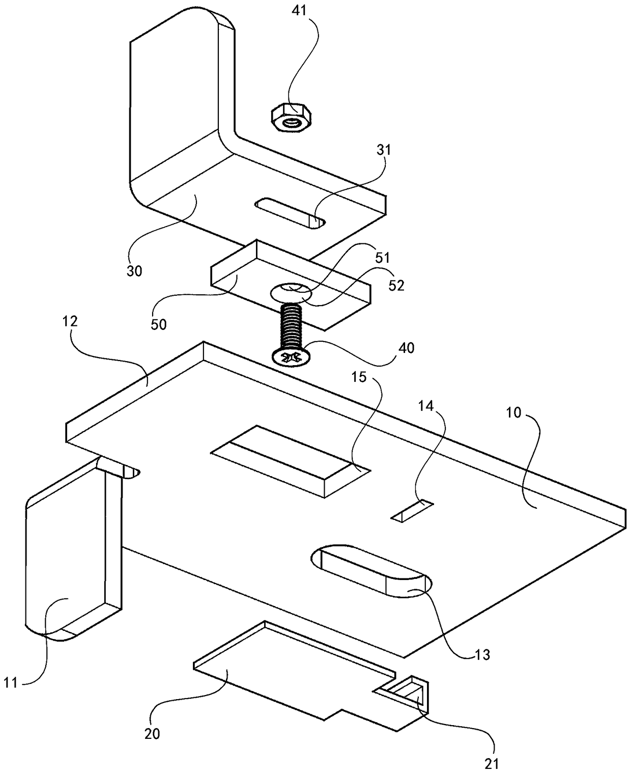 Adjustable hanger suitable for hanging panels with different thicknesses in up-down direction