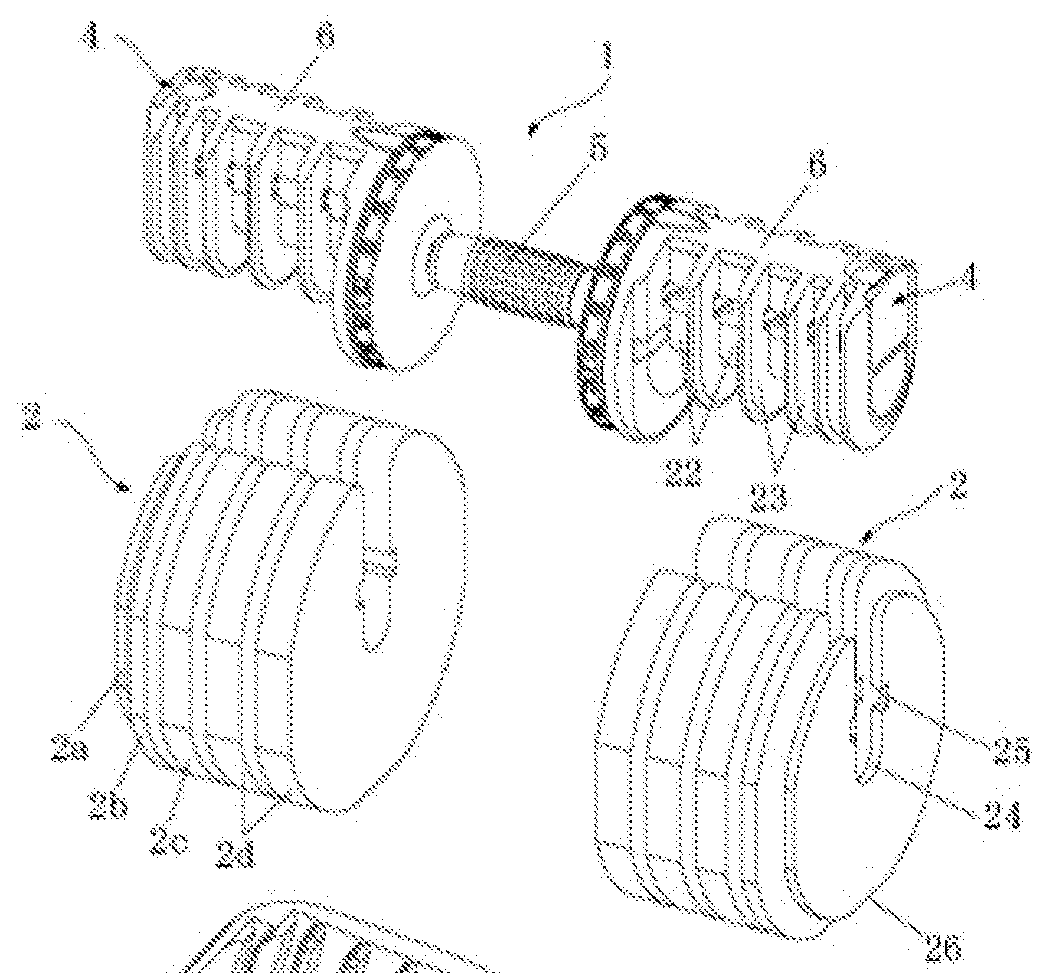 Adjustable dumbbell