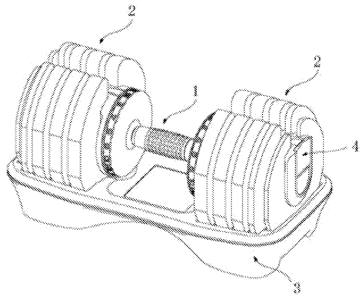 Adjustable dumbbell